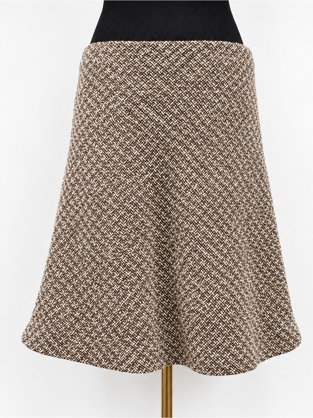 Vintage Y2K Old Navy Wool Blend Tweed A-Line Low-Rise Knee-Length Skirt Size 10